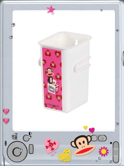 Paul Frank X ROMWE Plastic Fridge Food Sorting Storage Box(1PC )Multiple Pcs Can Be Stacked For Storage,Home Decor