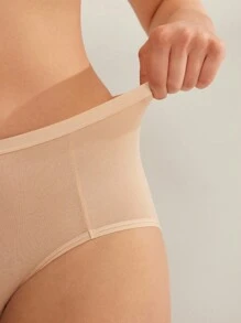 LUVLETTE 3件組透氣棉質基本款高腰內褲女款內衣套裝－藍色調，亦適合青少年女孩與年輕女性 - 彩色 - 查看 3