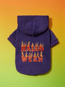 1pc Petsin Halloween Pet Printed Sweatshirt - Multicolor - View 8