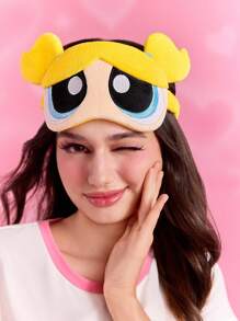 THE POWERPUFF GIRLS X SHEIN 1 件 3D 卡通睡眠眼罩，可爱花朵/毛茛/泡泡图案，精致刺绣，有效阻挡光线，面料柔软 - 彩色 - 查看 6