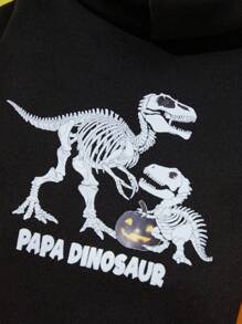 PETSIN 1pc Pet Halloween Jurassic Dinosaur Hooded Sweatshirt - Multicolor - View 3