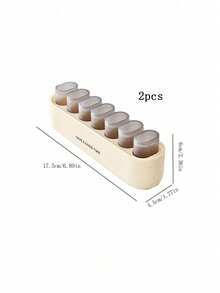 1/2 piezas Caja de medicina semanal de 7 días de plástico, separador de píldoras de gran capacidad con recordatorio, caja de empaque de medicamentos mini, caja de medicina portátil para viajes - Multicolor - Ver 16