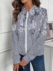 EMERY ROSE Women's Casual Zip-Up Jacket, Suitable For Autumn/Winter - Multicolor - View 3