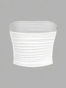 Comfortcana 4pcs Women's Basic Comfortable Ruched Camisole Tops Suitable For Going Out - Multicolor - View 8