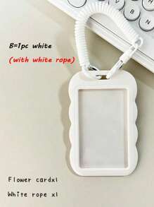 1/2 件带挂绳的纯色卡片套，适合学校学生、办公室返校使用的简易多用途卡片夹 - 彩色 - 查看 16