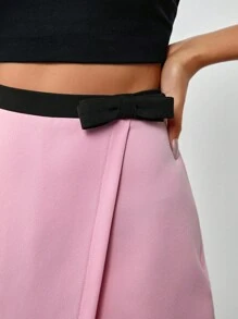 EURMUSE Damen, Herbst, Rock, kurz, Rock, asymmetrisch, kurze Länge, niedlich