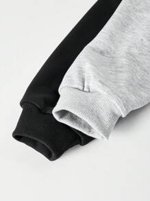 Sparklyn 2pcs/Set Tween Girls Casual Elegant Long Sleeve Sweatshirt, One Shoulder With White Strap, Ribbed Cuffs, Suitable For Travel, Outing, School Fall Winter - Multicolor - View 5