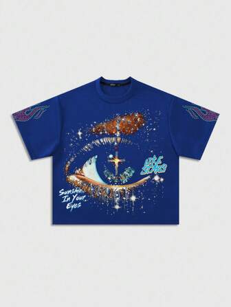 Street Life Maglietta oversize da uomo con stampa grafica