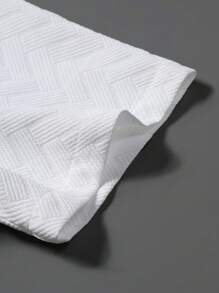 Manfinity CasualCool قميص رجالي أبيض كاجوال بأكمام قصيرة وياقة عالية مع أزرار - أبيض - مشاهدة 5