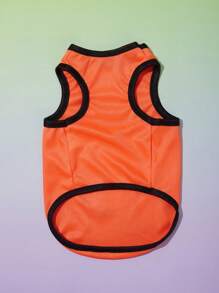 PETSIN 1 宠物橙色幽灵蝙蝠印花背心