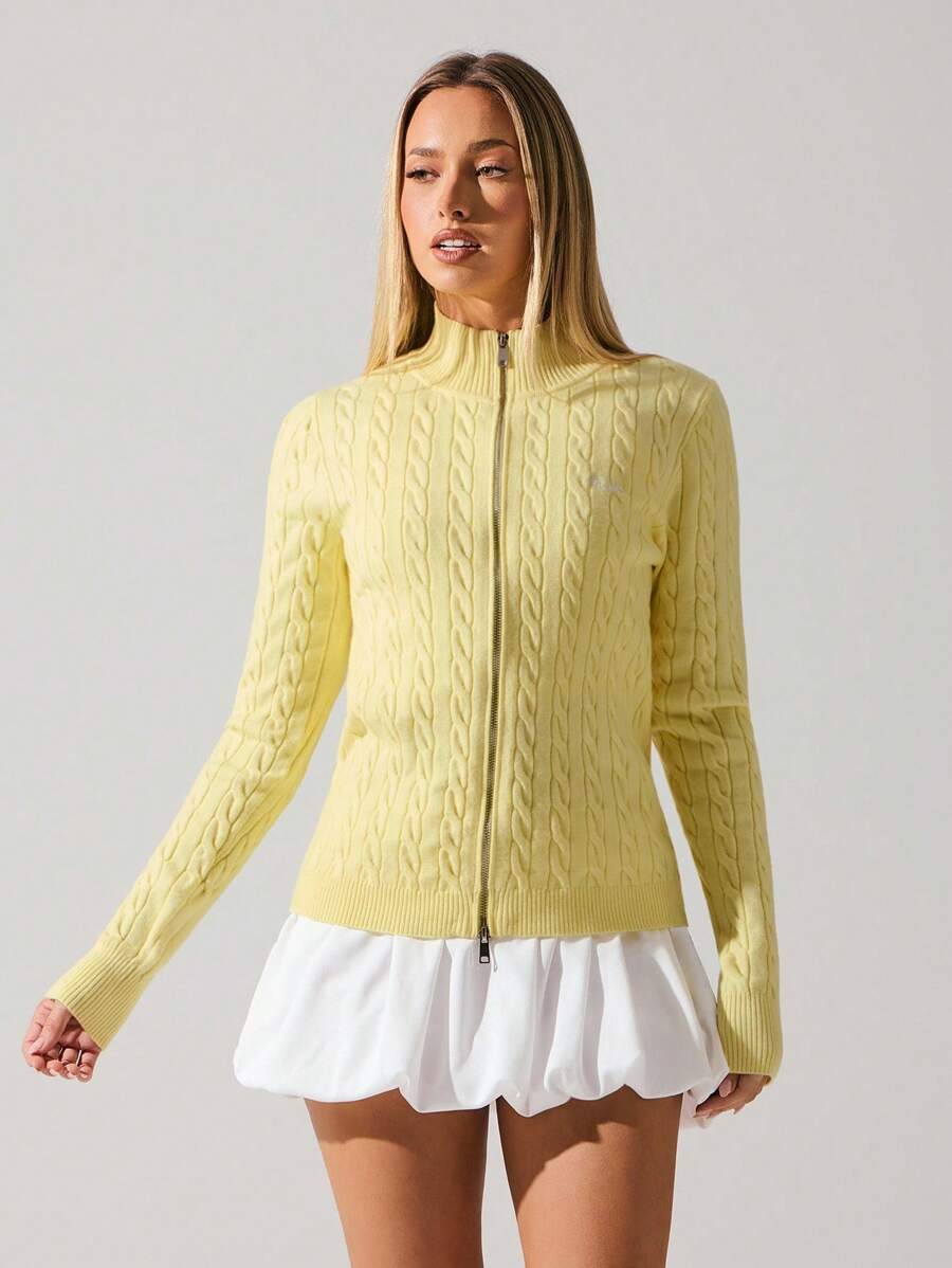 Fluxe 女士休闲百搭纯色双拉链开衫