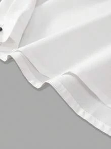 Manfinity Dauomo Knight Pattern Embroidered Men's Long Sleeve Shirt - White - View 6