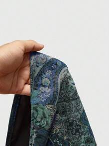 ROMWE Áo ống bohemian in họa tiết Paisley, tua rua hạt gỗ trong suốt, họa tiết miền Tây, phong cách hippie, lễ hội âm nhạc cowgirl miền Tây mùa hè cho nữ - Nhiều màu - Xem 5