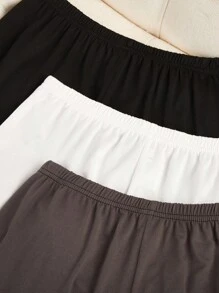 返校时尚青少年女孩休闲短裤，黑色、白色、深灰色，夏季新款儿童服装 - 彩色 - 查看 6