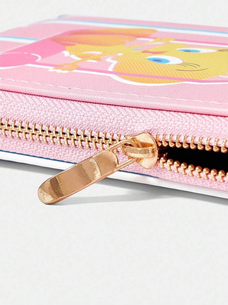 LOONEY TUNES X SHEIN 时尚可爱卡通崔迪鸟图案长款钱包 - 彩色 - 查看 4