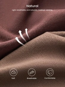 LUVLETTE 3 条装女式透气舒适棉质基本款徽标高腰平角内裤 - 大地色系内裤，也适合青少年女孩和儿童