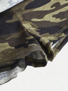 SHEIN Girlism 少女豹纹针织修身分层蛋糕裙裤，防走光腰带裤，适合运动和街头穿着 - 彩色 - 查看 4