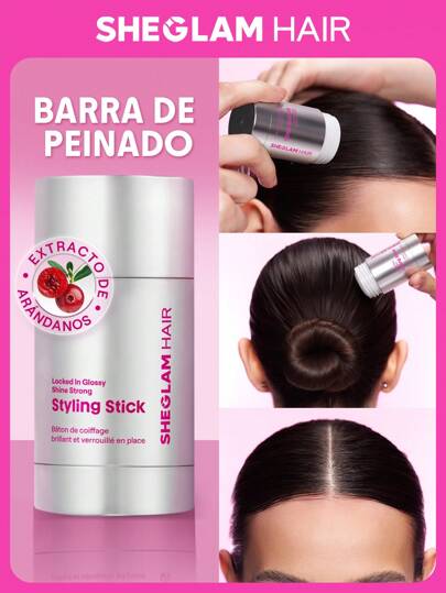 SHEGLAM HAIR Locked in Barra de peinado fuerte con brillo brillante, 30 g, barra de cera suave para el cabello, control del cabello suelto, barras elegantes, fijación duradera, aspecto elegante en una sola pasada, no pegajoso y no graso, sin escamas y sin tinte blanco, aroma a arándano hecho para todo tipo de cabello | Liso, ondulado, rizado, enrollado Graduación Cumpleaños Día festivo Summer Caer Autumn Y2K Elegante Moda Mujer Constituir Cosmético Fiesta Playa Viajar Cámping Al aire libre Escuela Campus Festivales Decoración Regalo Presente Rosa Chica Mejor Color Encanto Onda rosa Navidad Año Nuevo Día de Acción de Gracias Día de San Valentín