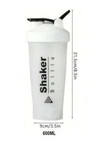 1PC Sport Shaker Bottle For Protein, Water Bottle For Outdoor - White - View 10