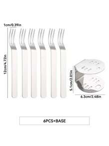 Madebyblanc 1/4/6 Stücke multifunktionale Besteckgabel, Edelstahl Gabel, tragbares Reise- und Camping-Zubehör, umwandelbare Besteck-Salat-Gabel.