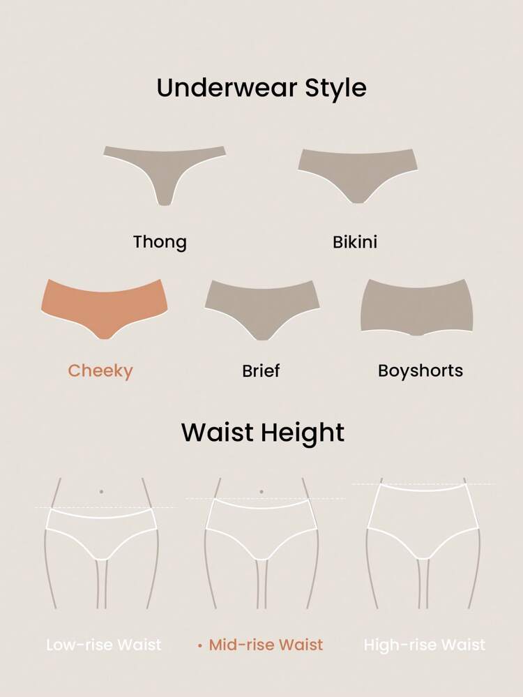 3-Pack Cotton Mid-Waist Cheeky Underwear