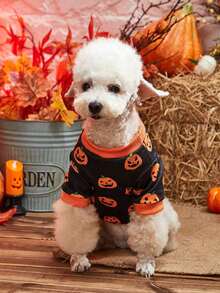 PETSIN 宠物万圣节可爱南瓜印花无头1件装 - 彩色 - 查看 2