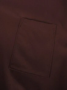 TaskEZ 柔软舒适的V领多口袋短袖套装 - 咖啡棕 - 查看 5