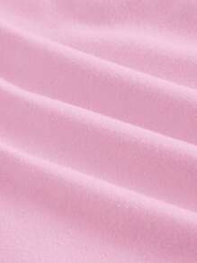 SHEIN EZwear 2 件套黑色和粉色纯色露肩荷叶边衬衫，夏季新款百搭百搭女式上衣 - 彩色 - 查看 4