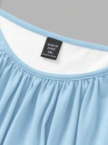 SHEIN EZwear 3 件套大码花卉印花休闲吊带背心，夏季适用，黑/白 & 蓝/白 - 彩色 - 查看 4