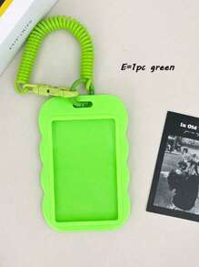 1/2 件带挂绳的纯色卡片套，适合学校学生、办公室返校使用的简易多用途卡片夹 - 彩色 - 查看 20