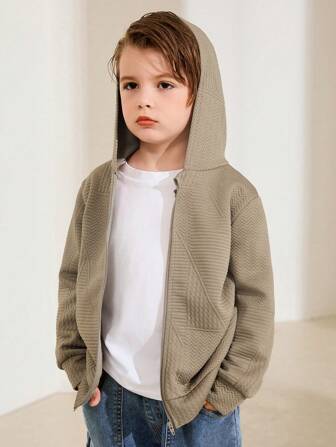 Tween Boy Casual Everyday Veelzijdige Comfortabele Hoodie Jas