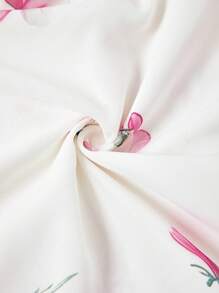 Ellevyn Vestido maxi elegante de mujer de gasa floral con estampado, blanco, para el verano