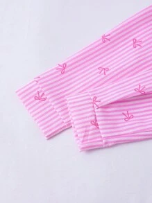 SHEIN Explorewe Y2K 风格女孩蝴蝶条纹印花经典衬衫，适合日常或学校穿着，可搭配牛仔裤、裙子或吊带背心，打造返校装