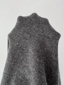 Elenzga 女士秋冬阿尼乌苏秋季上衣节日独立日灰色音乐演唱会复古教师斯德哥尔摩优雅百搭针织毛衣和裙子2件套 - 灰色 - 查看 7