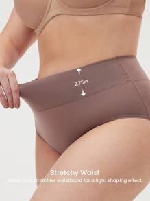 LUVLETTE Plus 3-Pack Airy Cotton Basics High-Waist Briefs Women Underwear Panties Set-Earthy Comfort - Multicolor - View 3