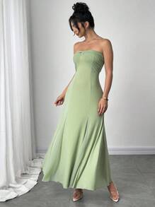 Firerie Women's New Casual Elegant Mint Green Ribbon Backless Dress, There Are Three Ways To Wear It, You Can Match It With Different Outfits, Suitable For Daily Casual Outings, Beach Vacations, Garden Parties And Other Occasions/Pride Outfits Women/Acation Outfits Woman/Birthday Dress/Teacher Outfits For Women
