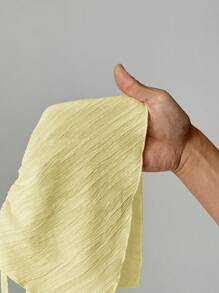 SHEIN EZwear 女式休闲度假纯色露背系带娃娃装露背上衣和宽松阔腿裤（带侧袋）两件套，夏季 - 黃色 - 查看 8