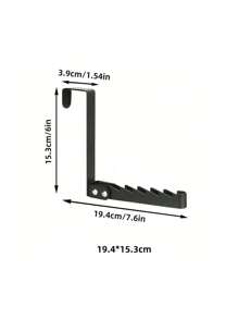 SHEIN Basic living 1 Gancho Para Colgar Sobre La Puerta, Plegable, Plegable, Sobre La Puerta, Organizador, Ahorro De Espacio, Colgador De Almacenamiento Para Ropa, Abrigos, Toallas Para Dormitorio, Baño, Negro