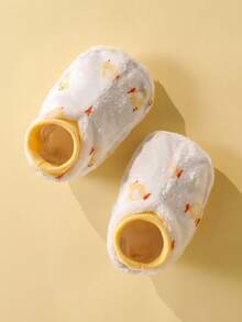 SHEIN 3pcs/Set Baby Boy Spring Outfit: Long Sleeve Cute Duck Print Jumpsuit + Hat + Socks Fall Winter - Yellow - View 6