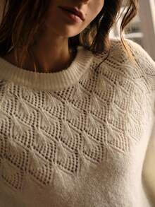 MOTF PREMIUM HOLLOW OUT RAGLAN SLEEVE SWEATER