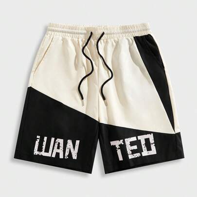 남성 대비 컬러 캐주얼 반바지
