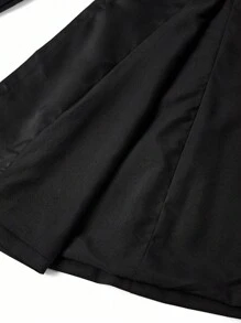 Ellevyn 女士休闲简约缺口领薄款西装外套，适合通勤 - 黑色 - 查看 8