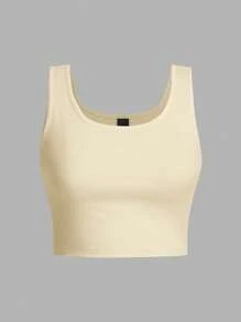 SHEIN EZwear 3件套 女士黑色、黄色、粉色短款紧身休闲吊带背心，适合夏季穿着 - 彩色 - 查看 6