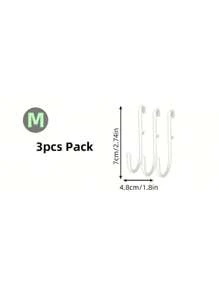 SHEIN Basic living 3Pcs Metal Hooks Pegboard Accessories Hook For Organizing Tools Kitchen Utensil in Pegboard,Pegboard Hooks Kit Pegboard J Hook Assortment,Garage Tool Storage Craft Hooks Pegboard (white) - White - View 11