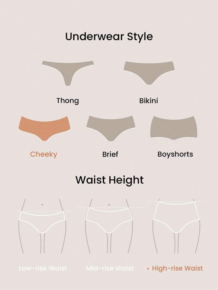 Plus 3-Pack Cotton Basics High Waist No-Show Women Underwear Panties Set-Comfortable Must-Haves