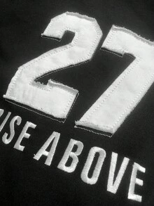 ROMWE MEN Street Life Men's Loose Fit Applique Spider Web Graphic Zip Up Hooded Sweatshirt , Fall - Black - View 3