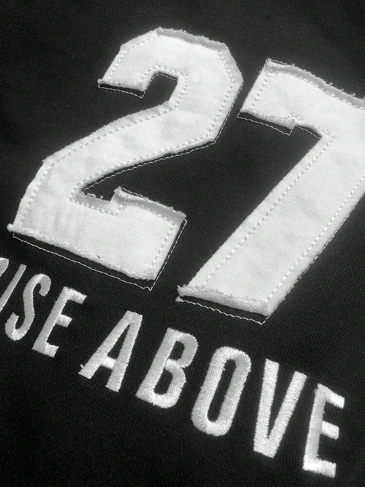 ROMWE MEN Street Life Men's Loose Fit Applique Spider Web Graphic Zip Up Hooded Sweatshirt , Fall - Black - View 3