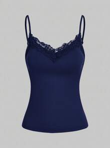 SHEIN Essnce 3pcs/Set Casual Vacation Lace Patchwork Camisole