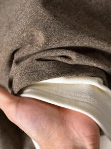 Rusticease 2 件套女士休闲拼布撞色上衣和裤子套装棕色两件套女士两件套女士舒适两件套女士两件套休闲套装两件套睡衣套装秋季 - 棕色 - 查看 3