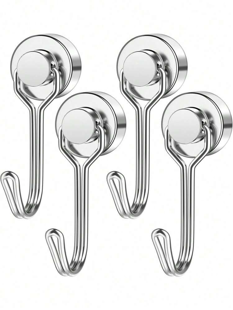 1/4/6/10/20 件旋转磁性挂钩，适用于冰箱的磁性挂钩，重型磁性挂钩，带挂钩，适用于厨房、办公室、教室、车库、游轮 - 彩色 - 查看 1